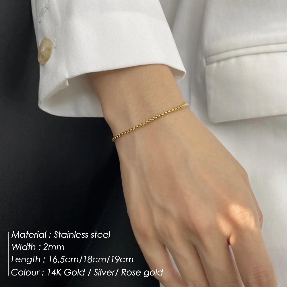 Horizon Box Chain Bracelet Stainless Steel