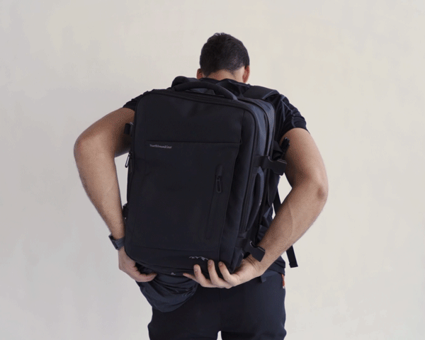 Nomad Voyager Expandable Travel Backpack With Built-In Rain Coat